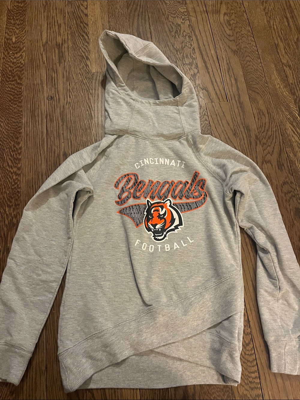 NFL Cincinnati Bengals Light Gray & Orange Kids Hoodie
